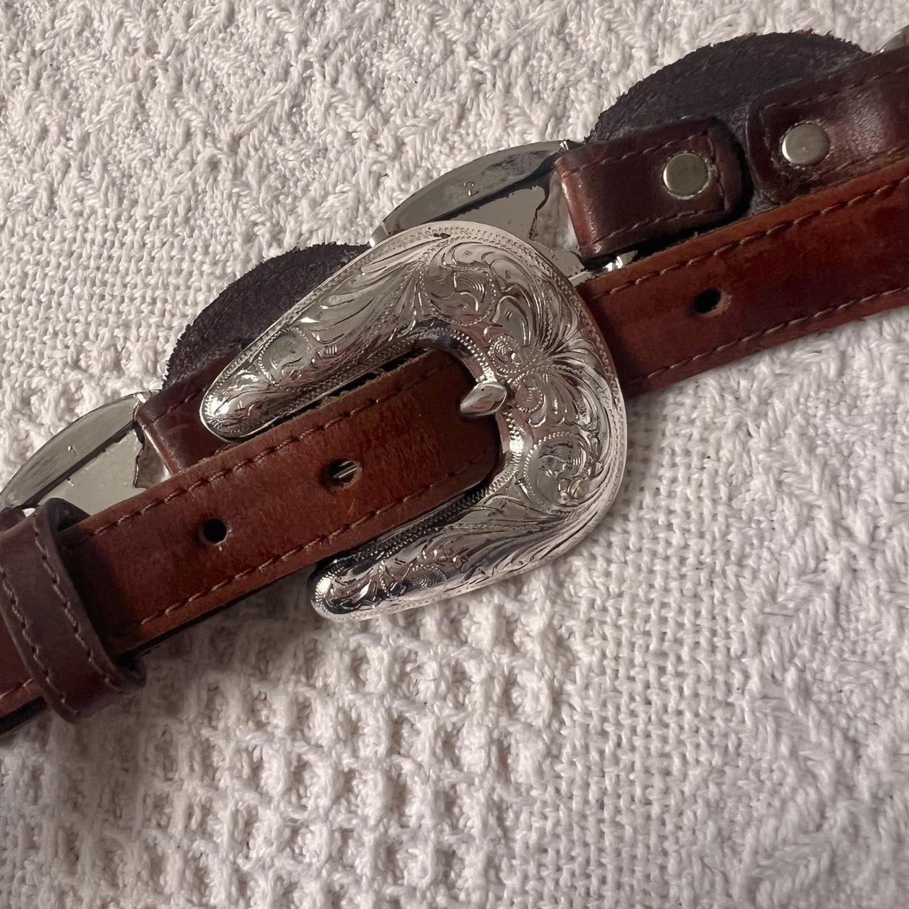 Leather concho belt