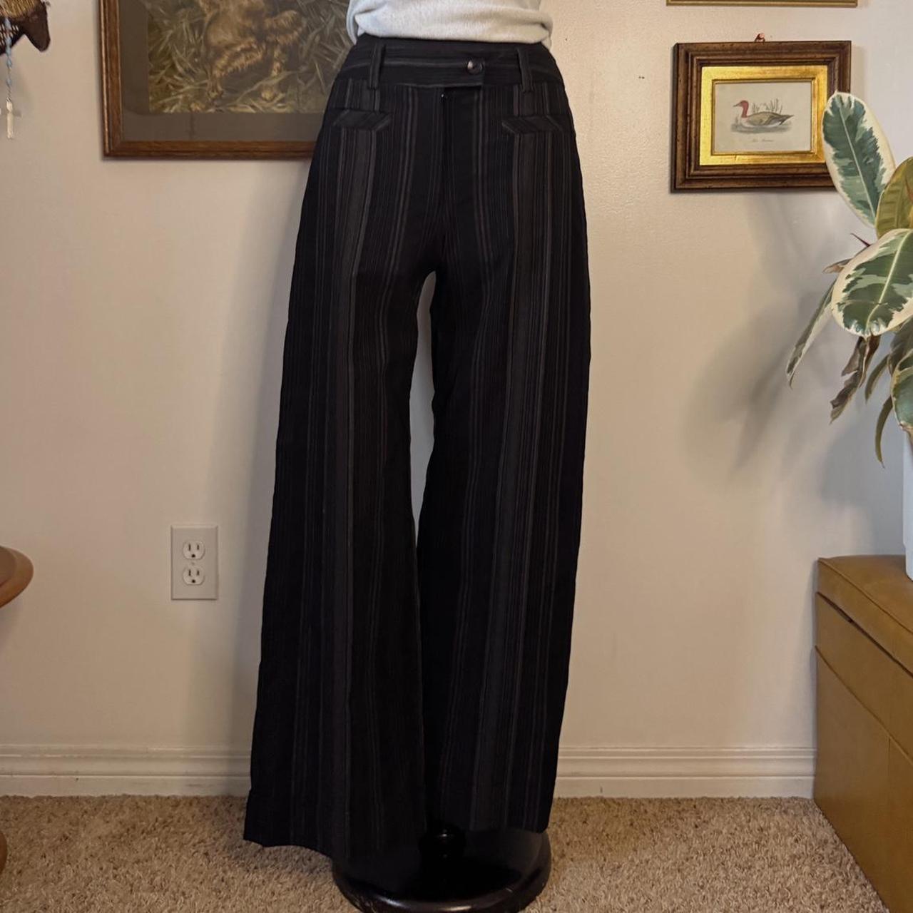 Black wide leg trousers (S)