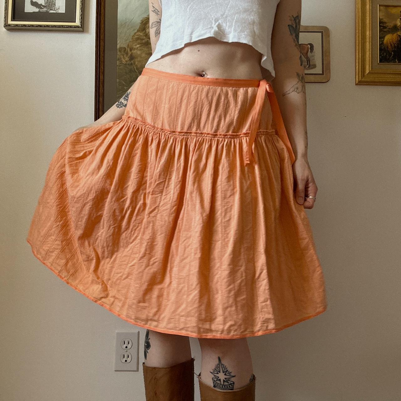 Peach midi skirt (28")