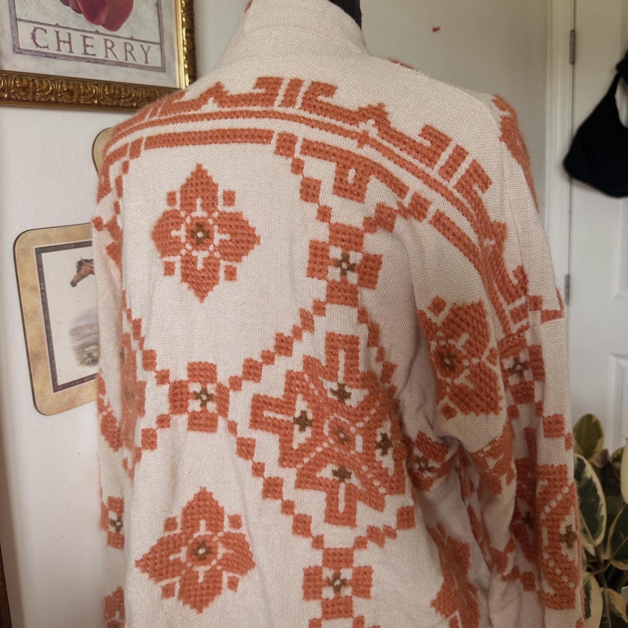 Boho western wool jacket (L)