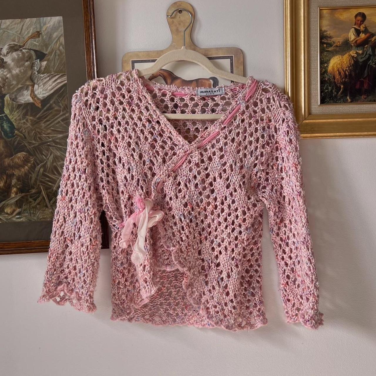 Pink crochet fairy knit (S)