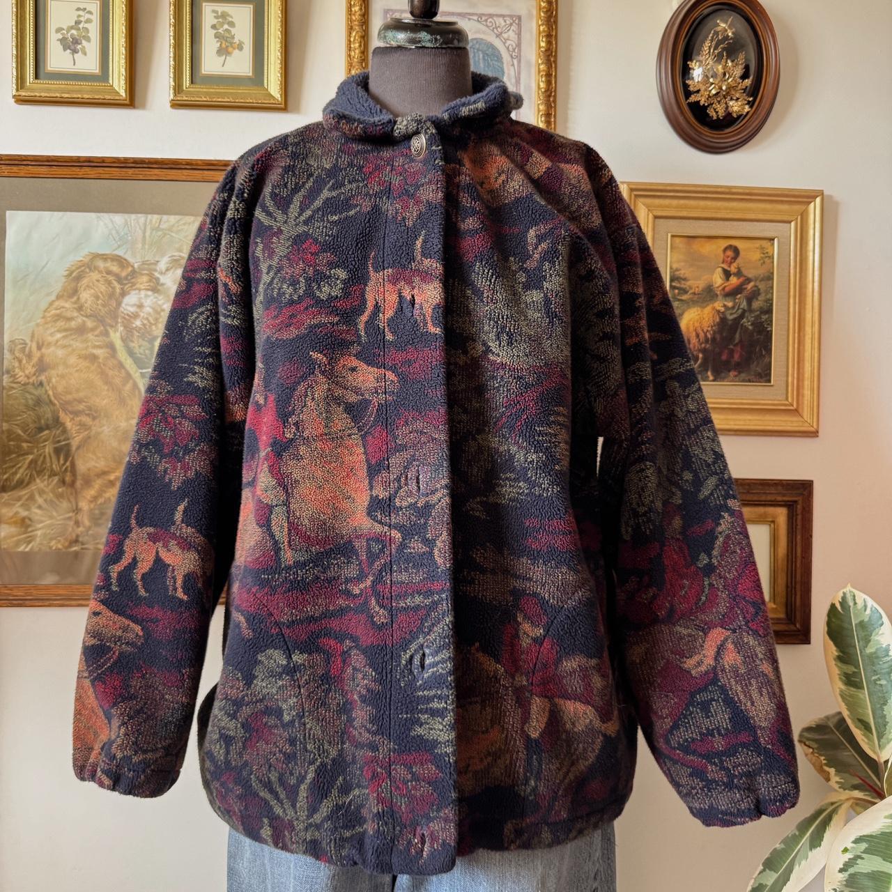 Tapestry print fleece jacket (M)
