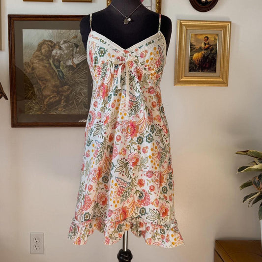 Floral babydoll lace dress (S/M)