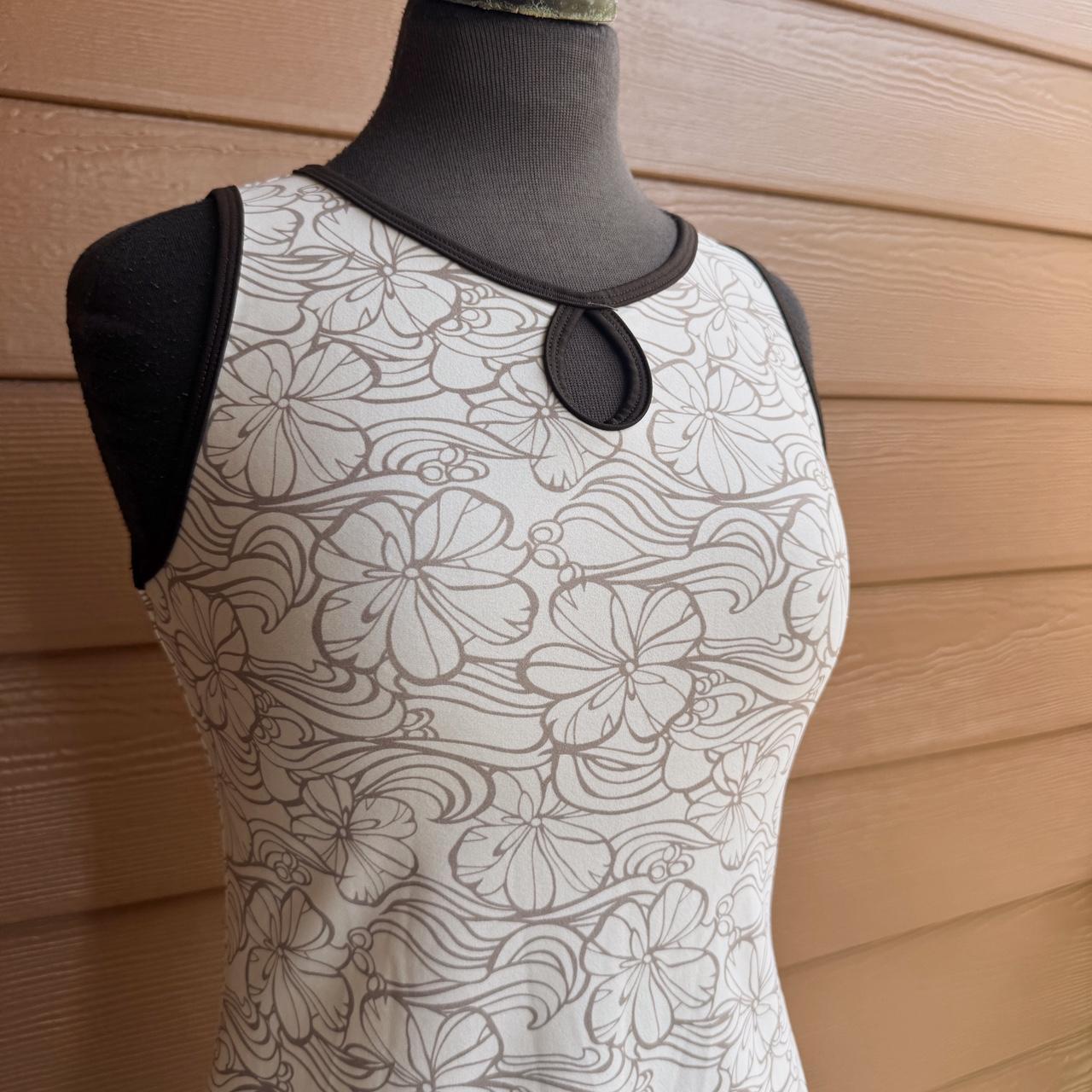 Cream floral mini dress (M)
