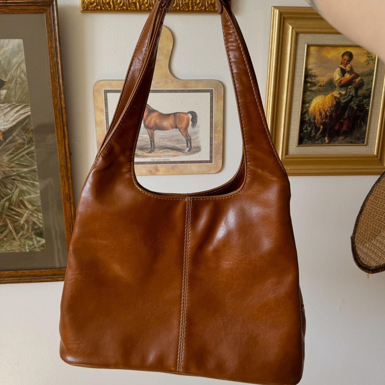 Brown leather bag