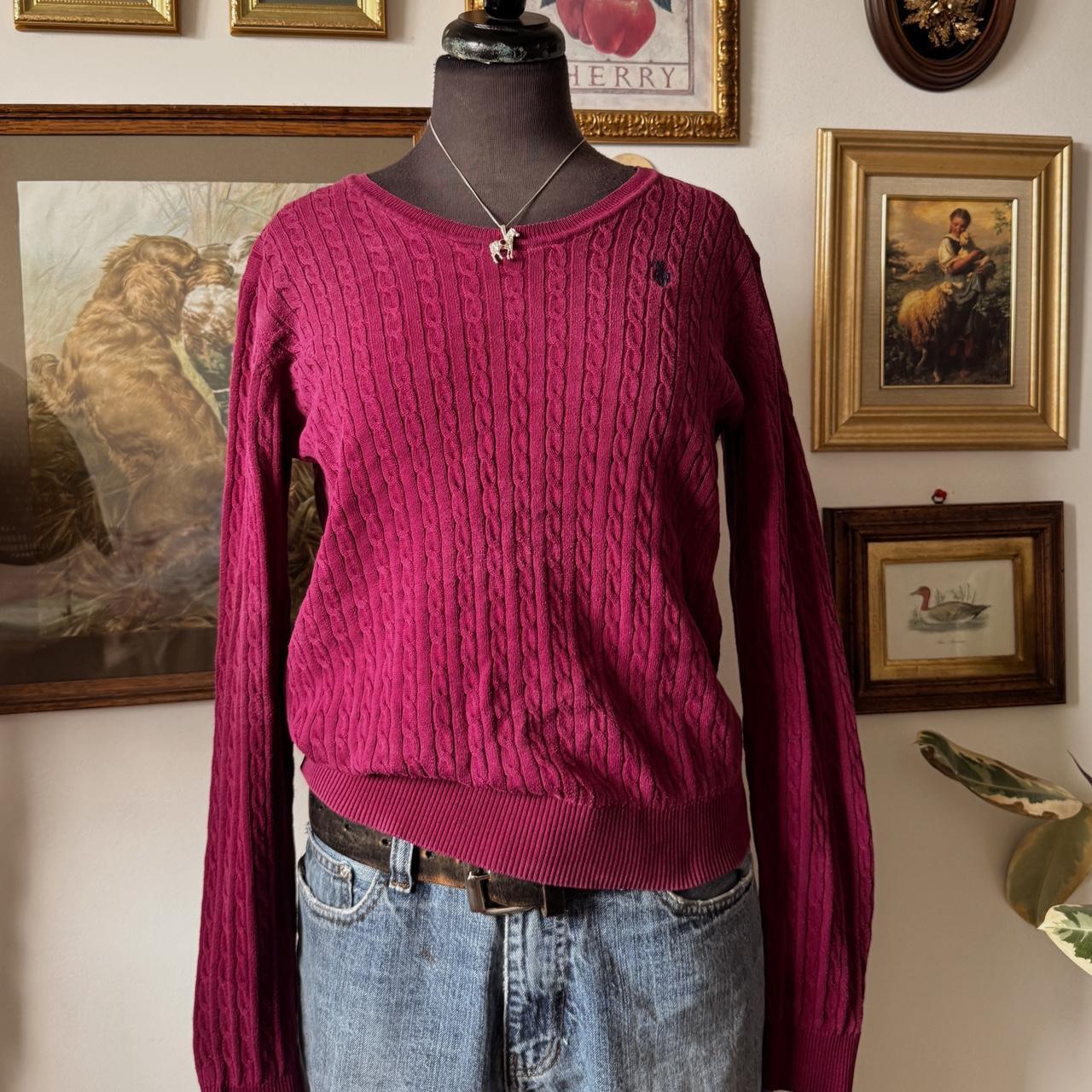 Rose magenta cable knit (M/L)