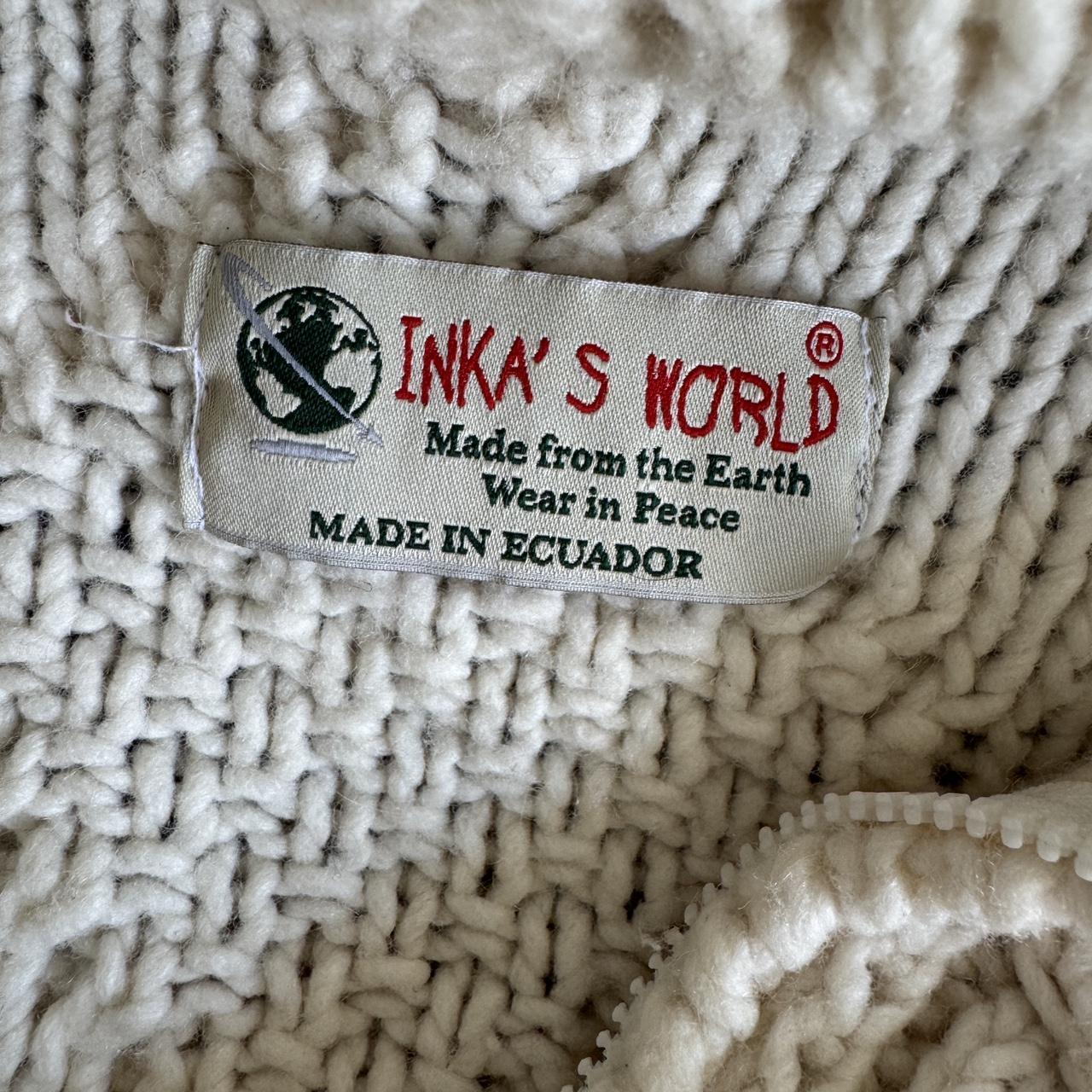 Cream cable knit zip up hoodie (M/L)