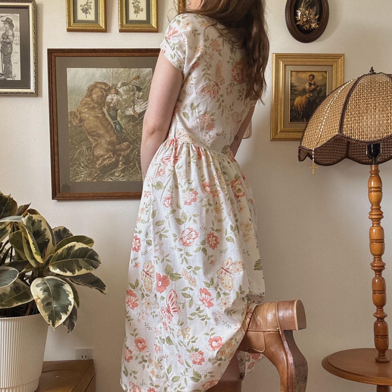 1990s butterfly maxi dress (M)