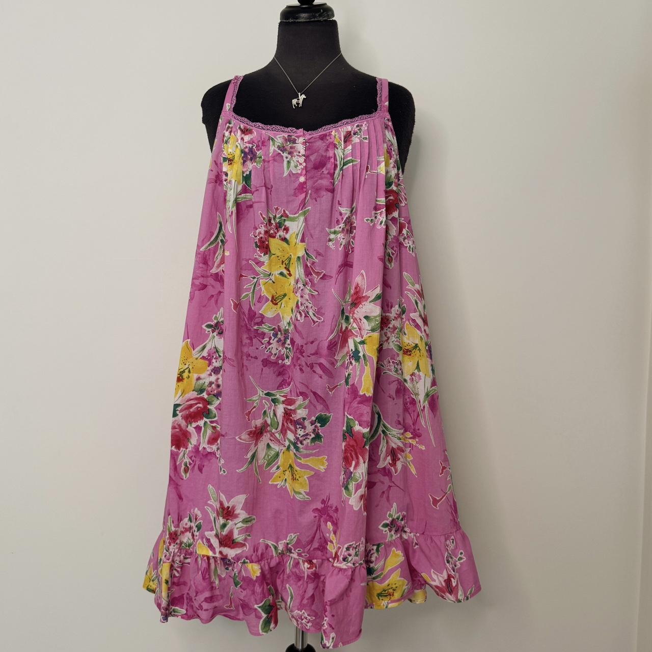 Pink Ralph Lauren floral ruffle dress (L)