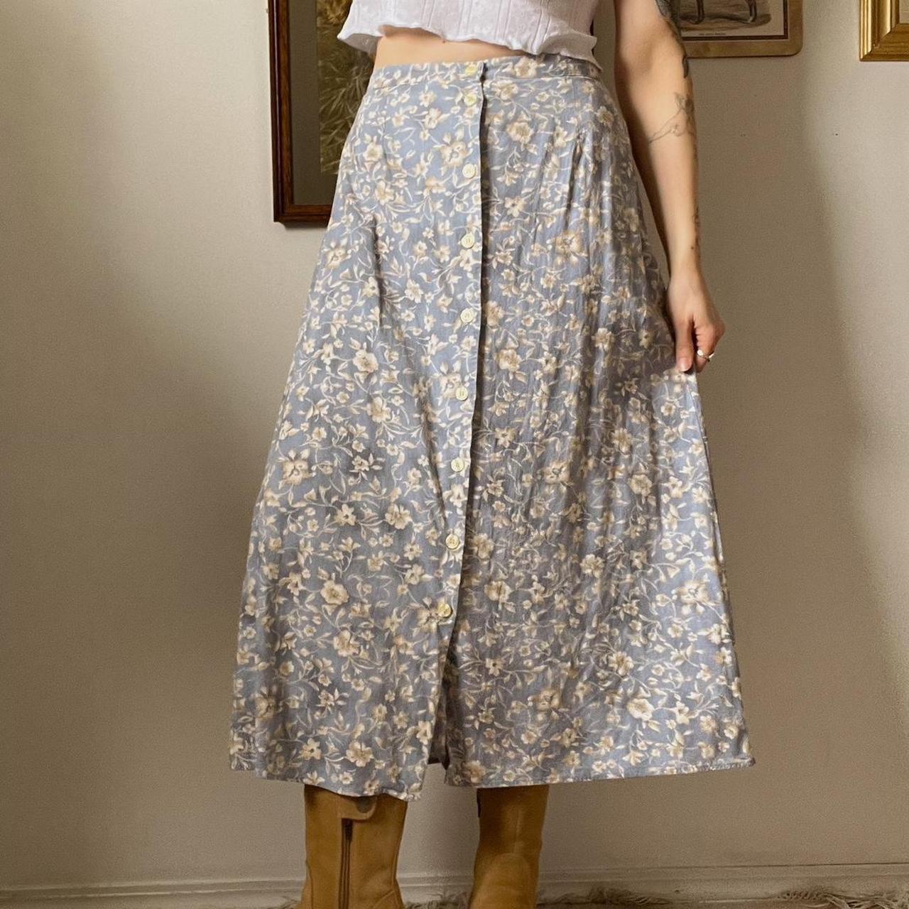 90s floral maxi skirt (M)