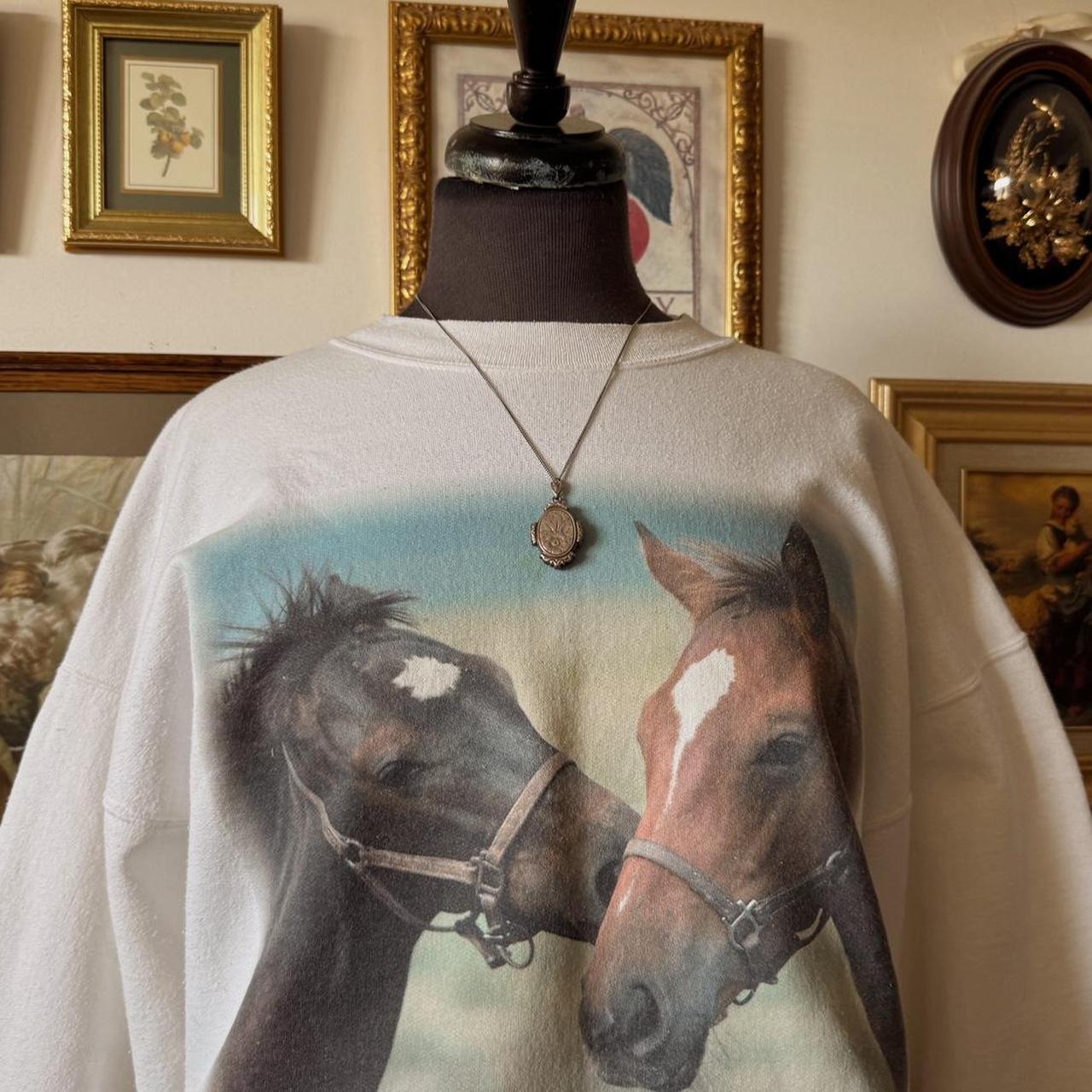 Horse crew neck sweatshirt (L)