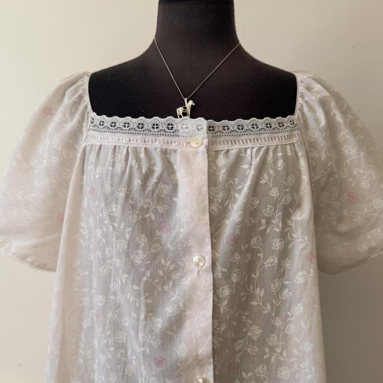 Light pink floral cottage nightgown (XL)
