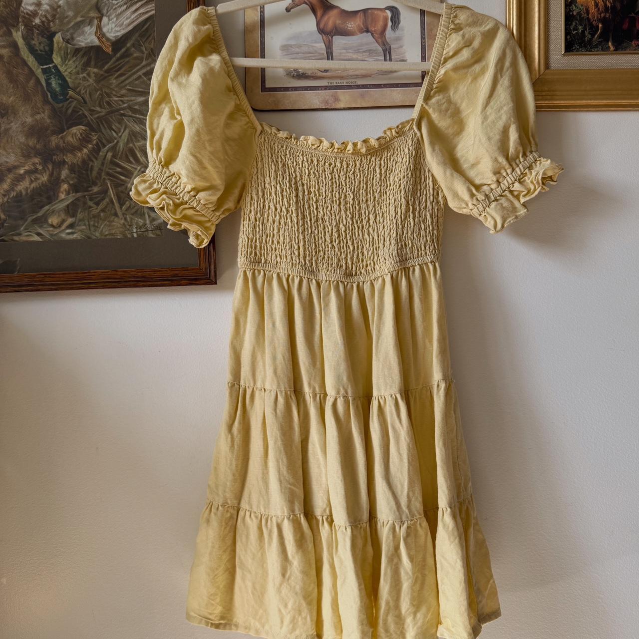 Butter yellow mini dress (XS)