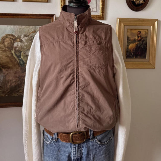 Earthy brown utility vest (M)