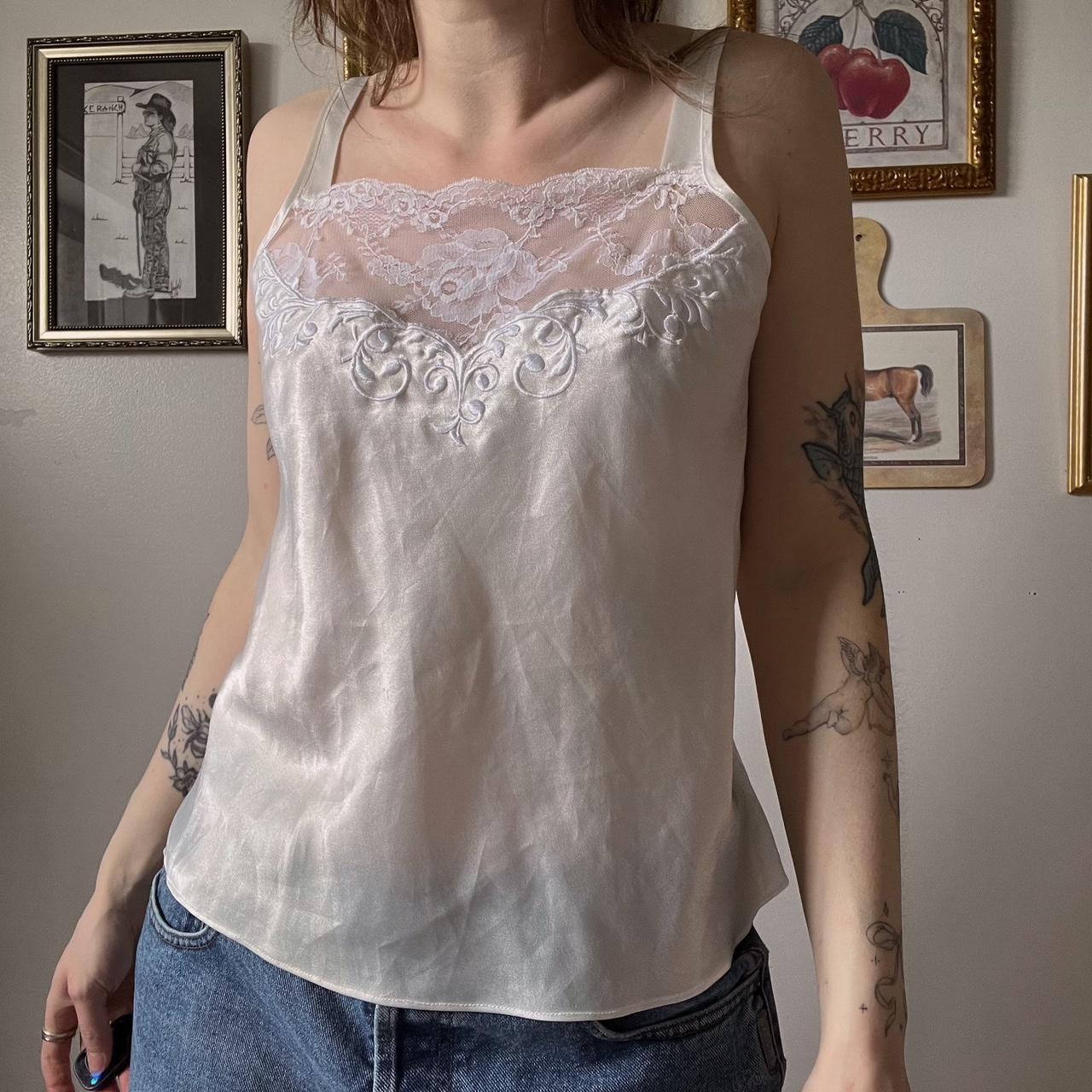 White lace cami slip (M)