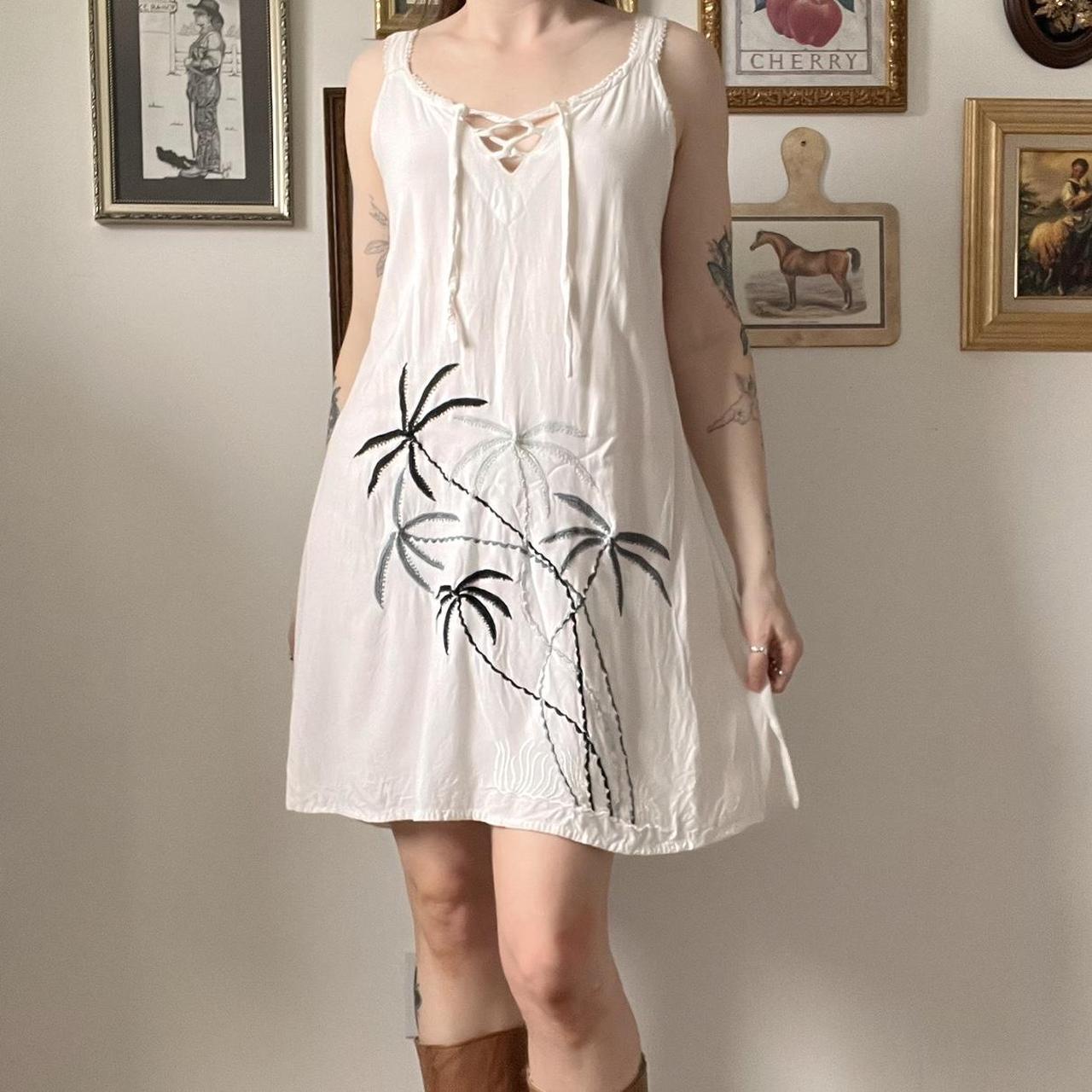 Palm trees mini dress (M)