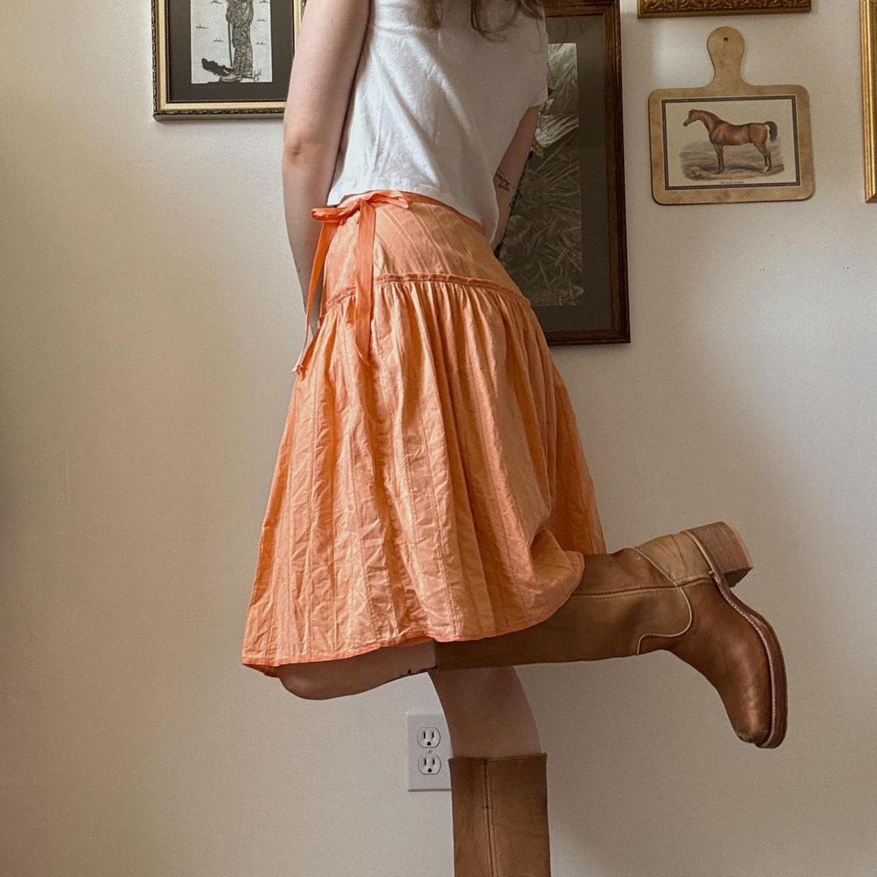 Peach midi skirt (28")