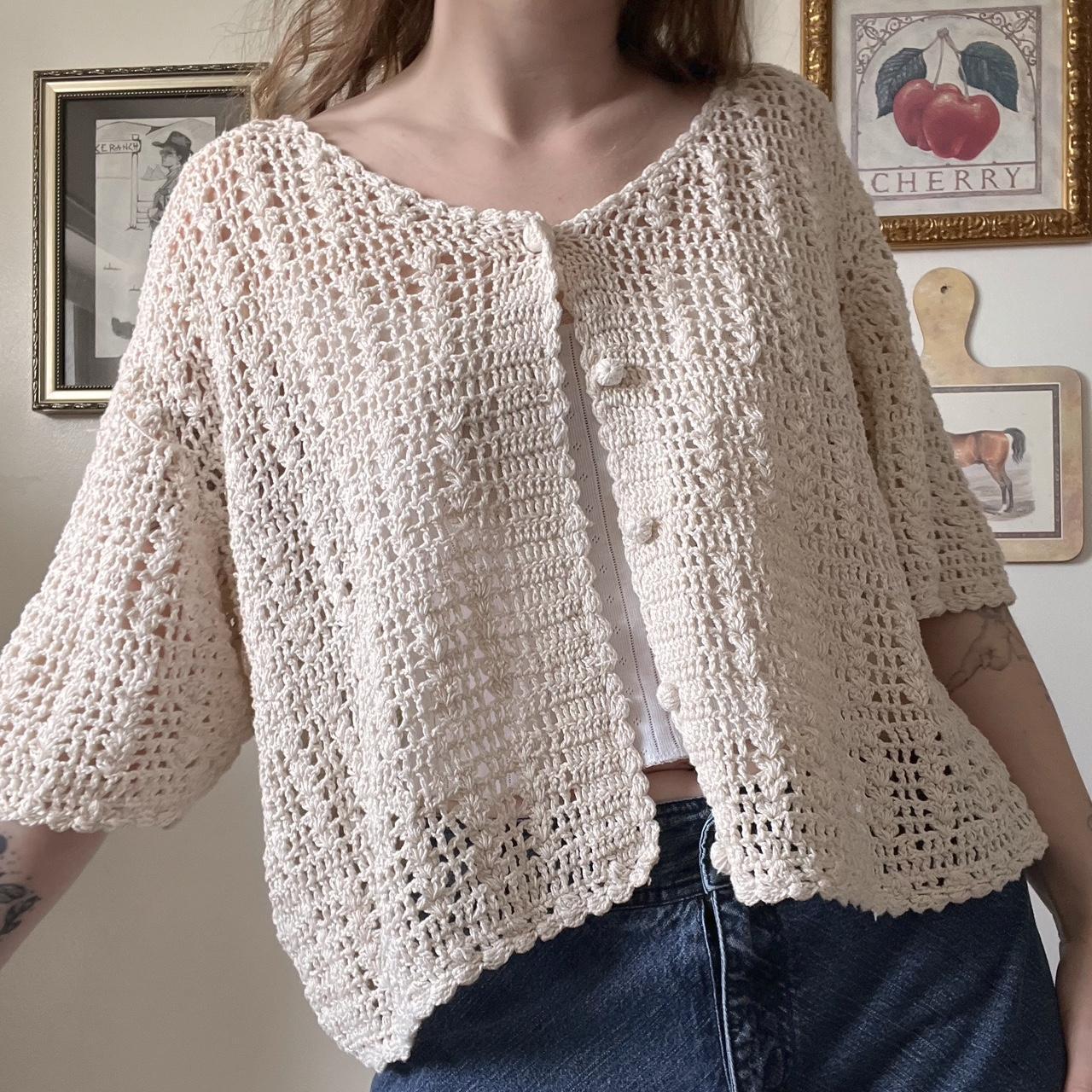 Vintage crochet cardigan (L)