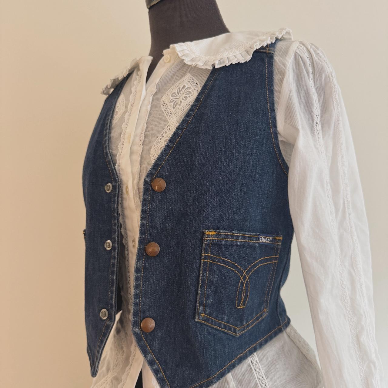 Vintage western denim vest (XS)
