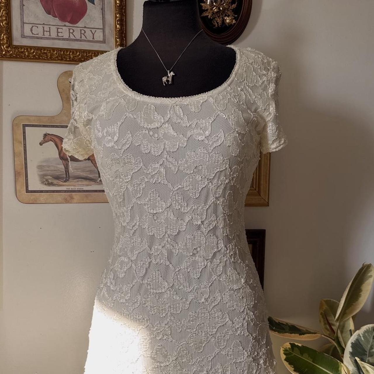 White lace vintage mini dress (S)