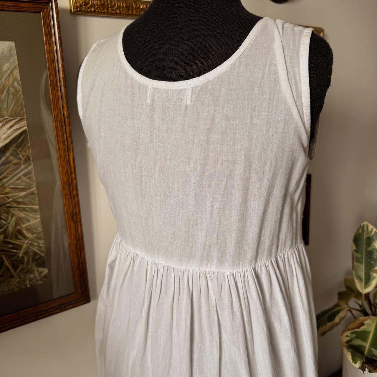 Vintage white ruffle maxi dress