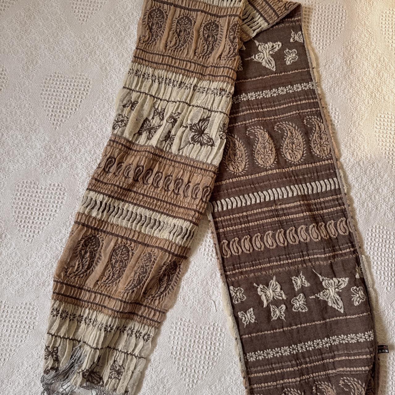 Cream butterfly scarf