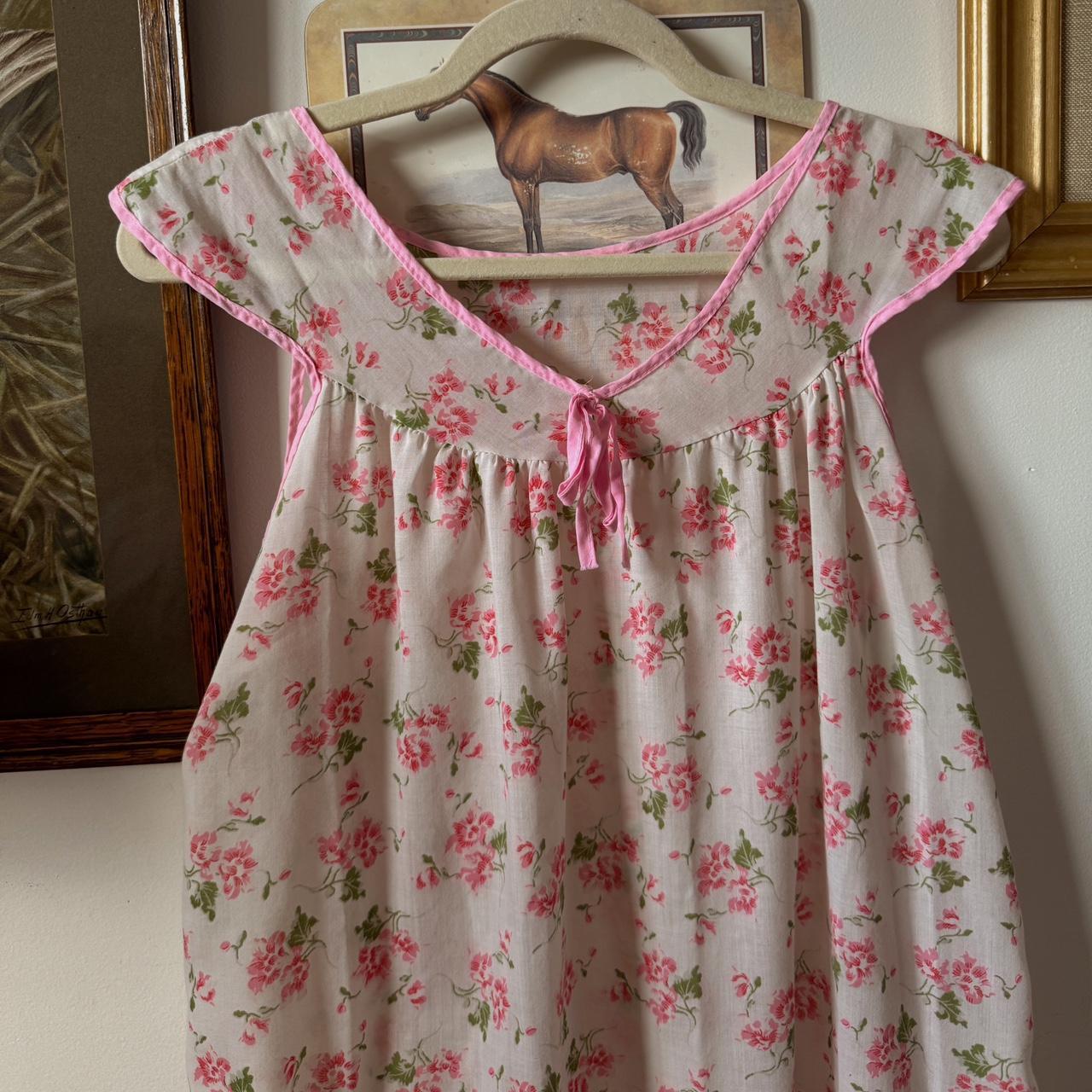 Pink floral fairy maxi dress (S)
