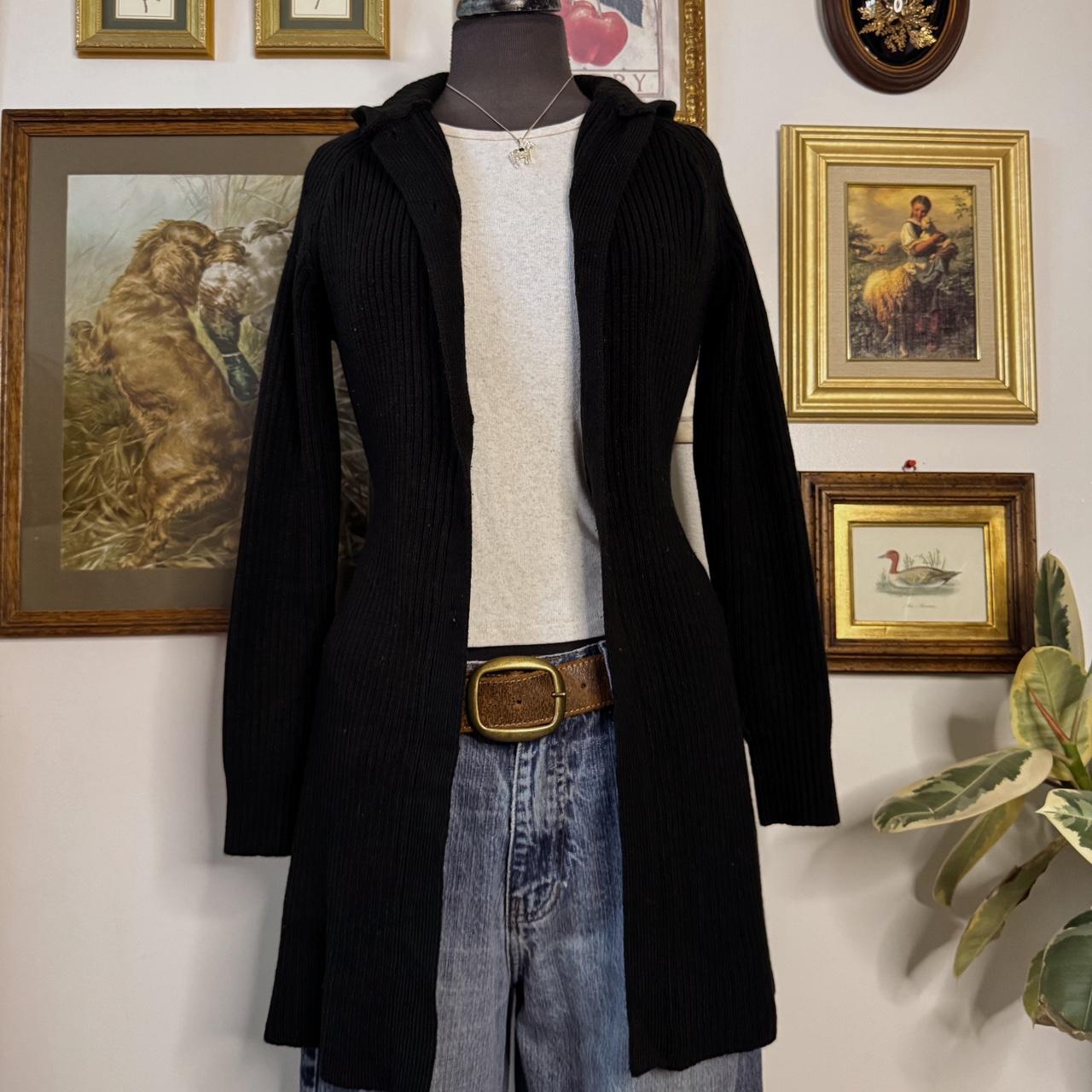 Y2K long knit cardigan (M)