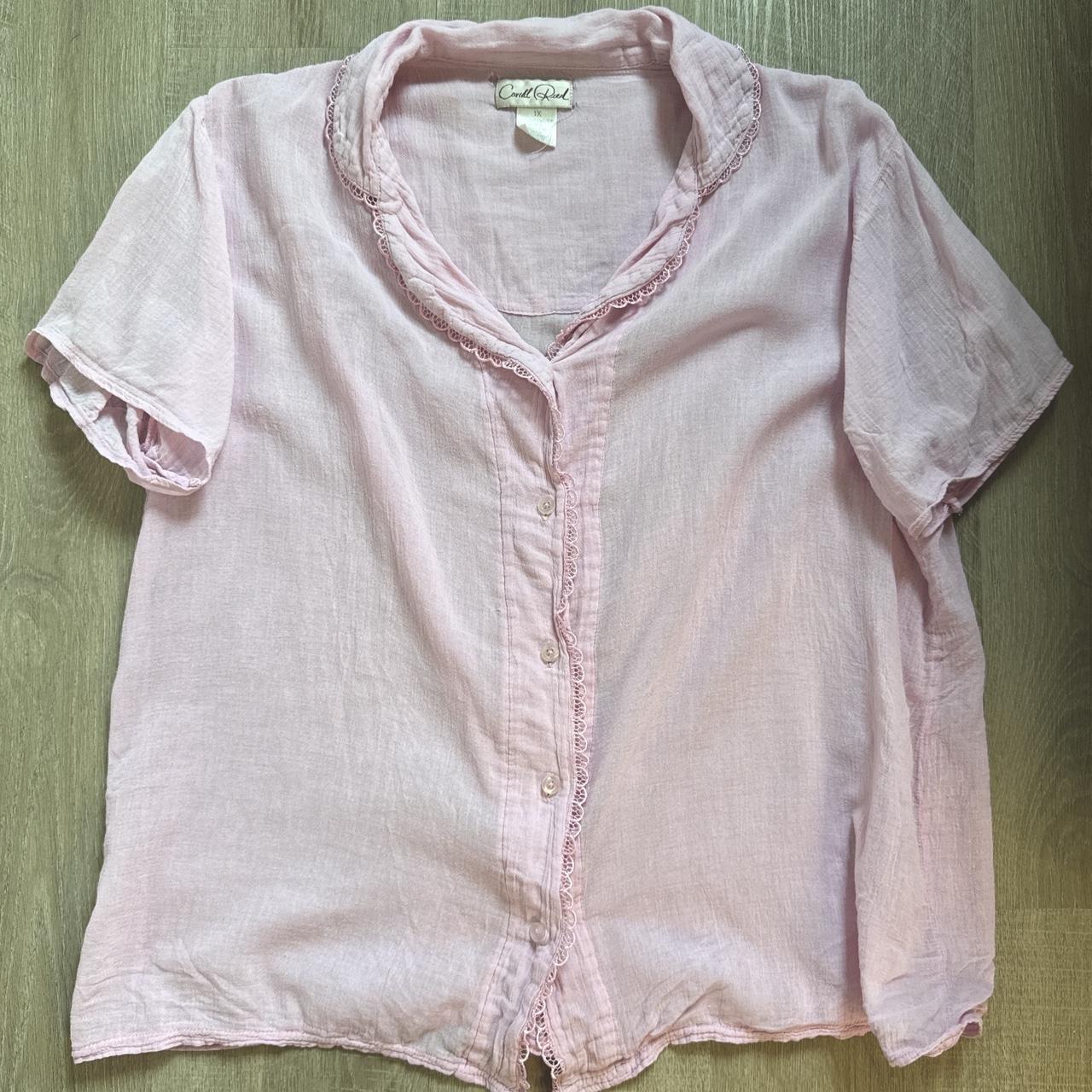 Pink cotton button up (XL)