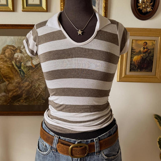 Y2K striped baby tee (XS)