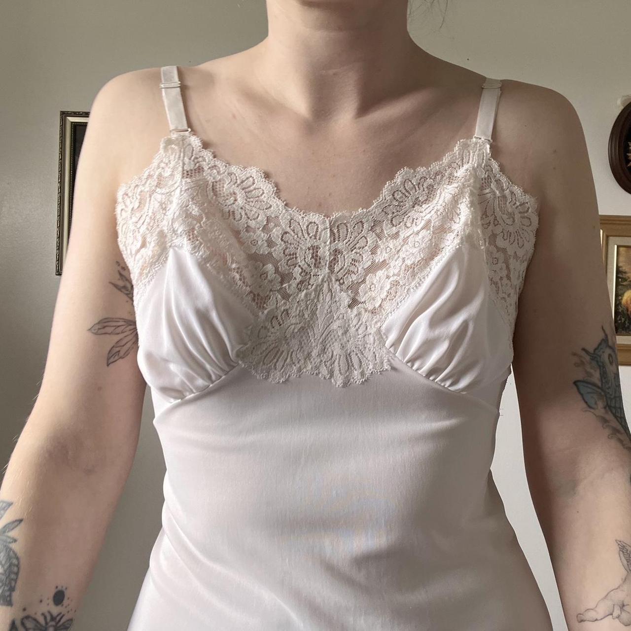 White lace mini slip (S)