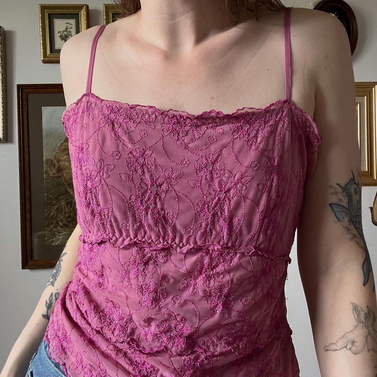 Pink lace fairy cami (S)