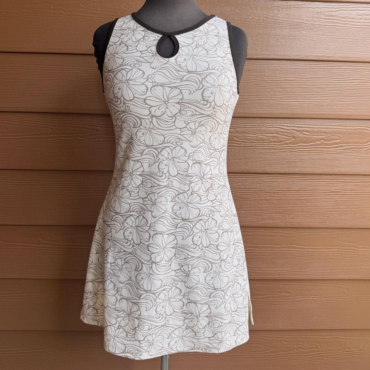 Cream floral mini dress (M)