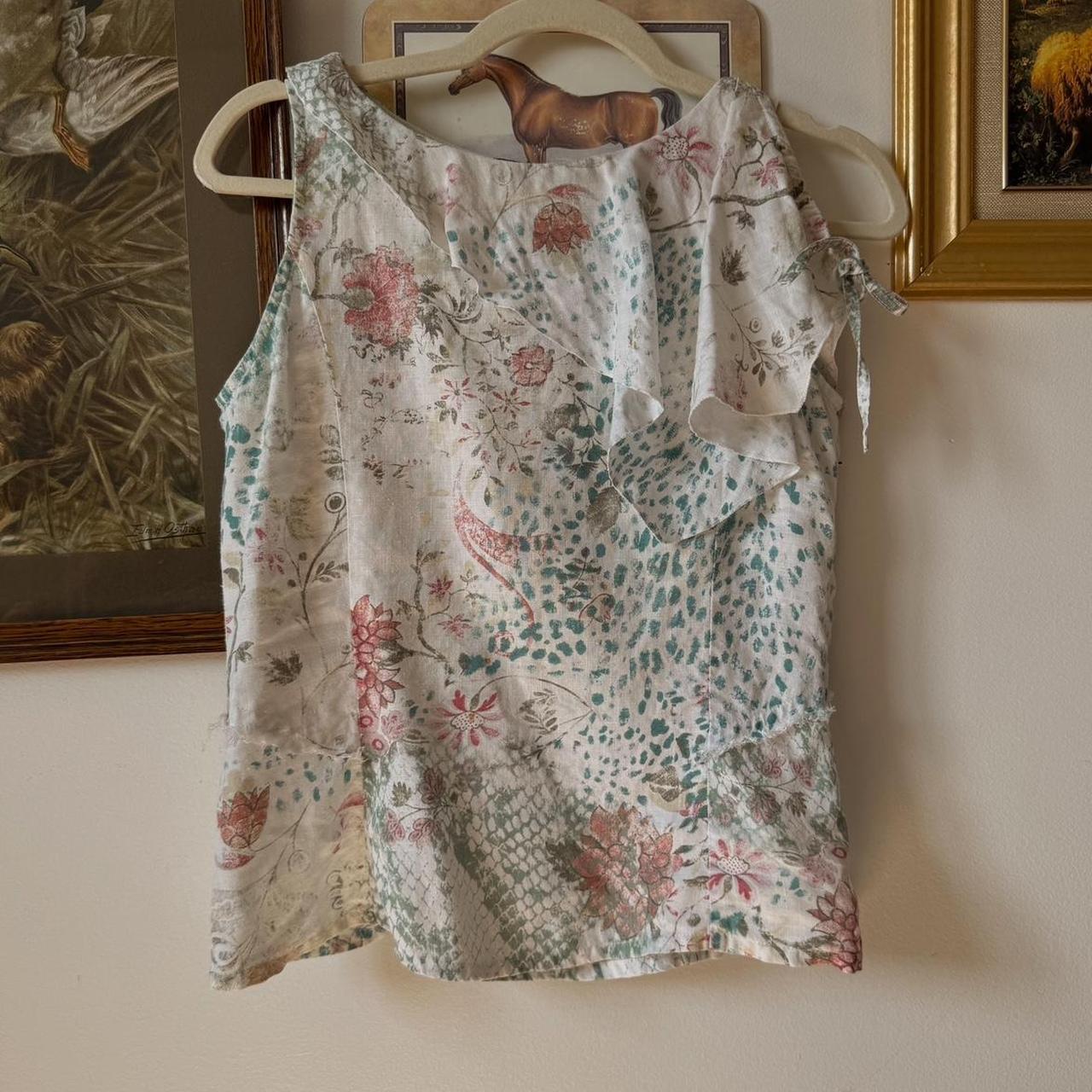 Vintage fairy linen top (M)