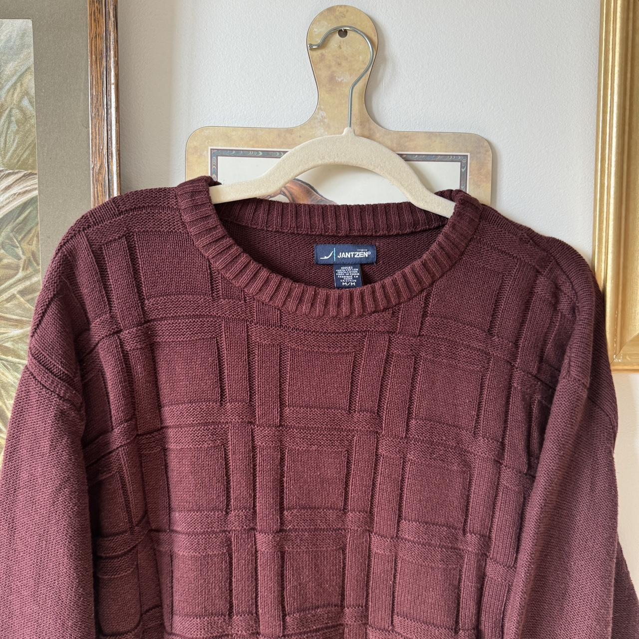 Burgundy slouch knit sweater (M)