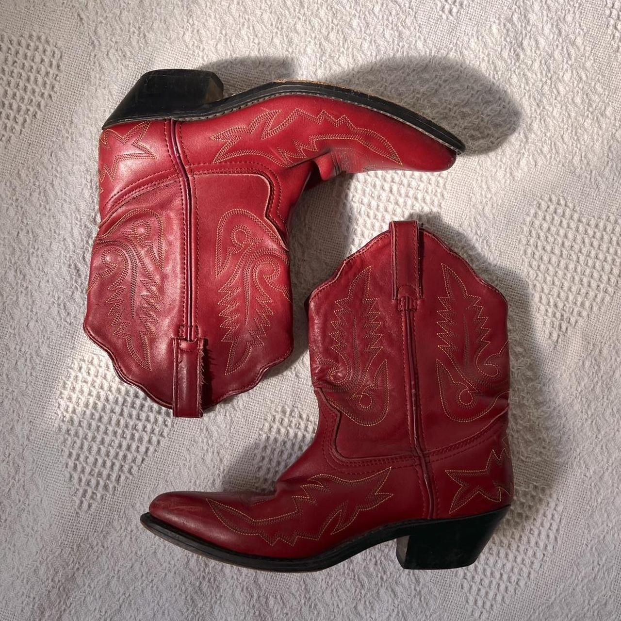 Cherry red cowboy boots (8.5)