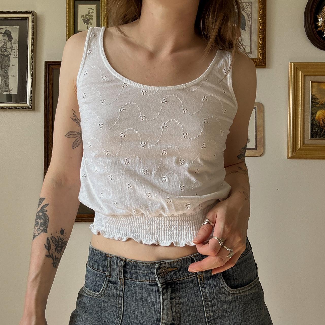 Eyelet crop tank (S)