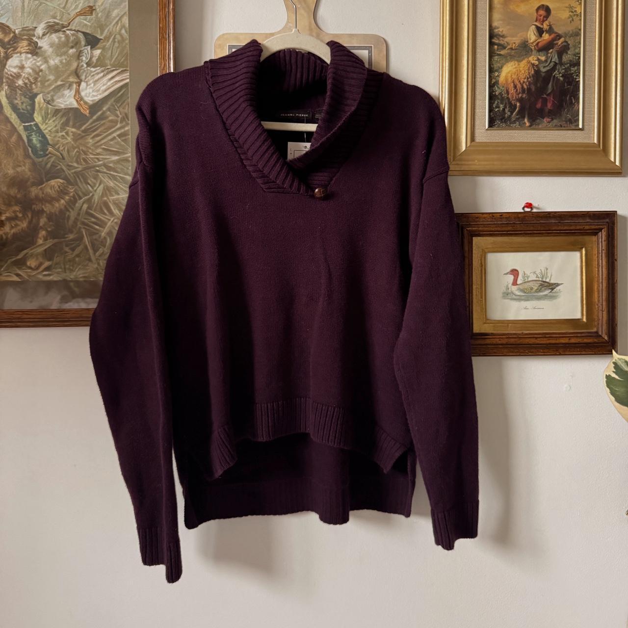 Deep mulberry purple knit sweater (S)