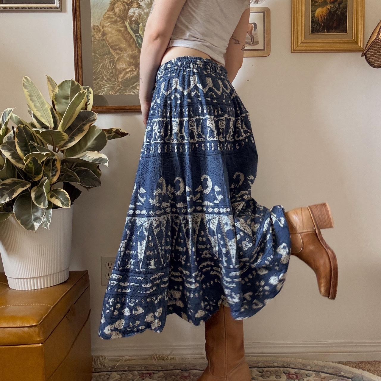 Vintage boho midi skirt (S)