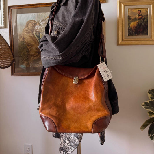 Italian leather shoulder bag