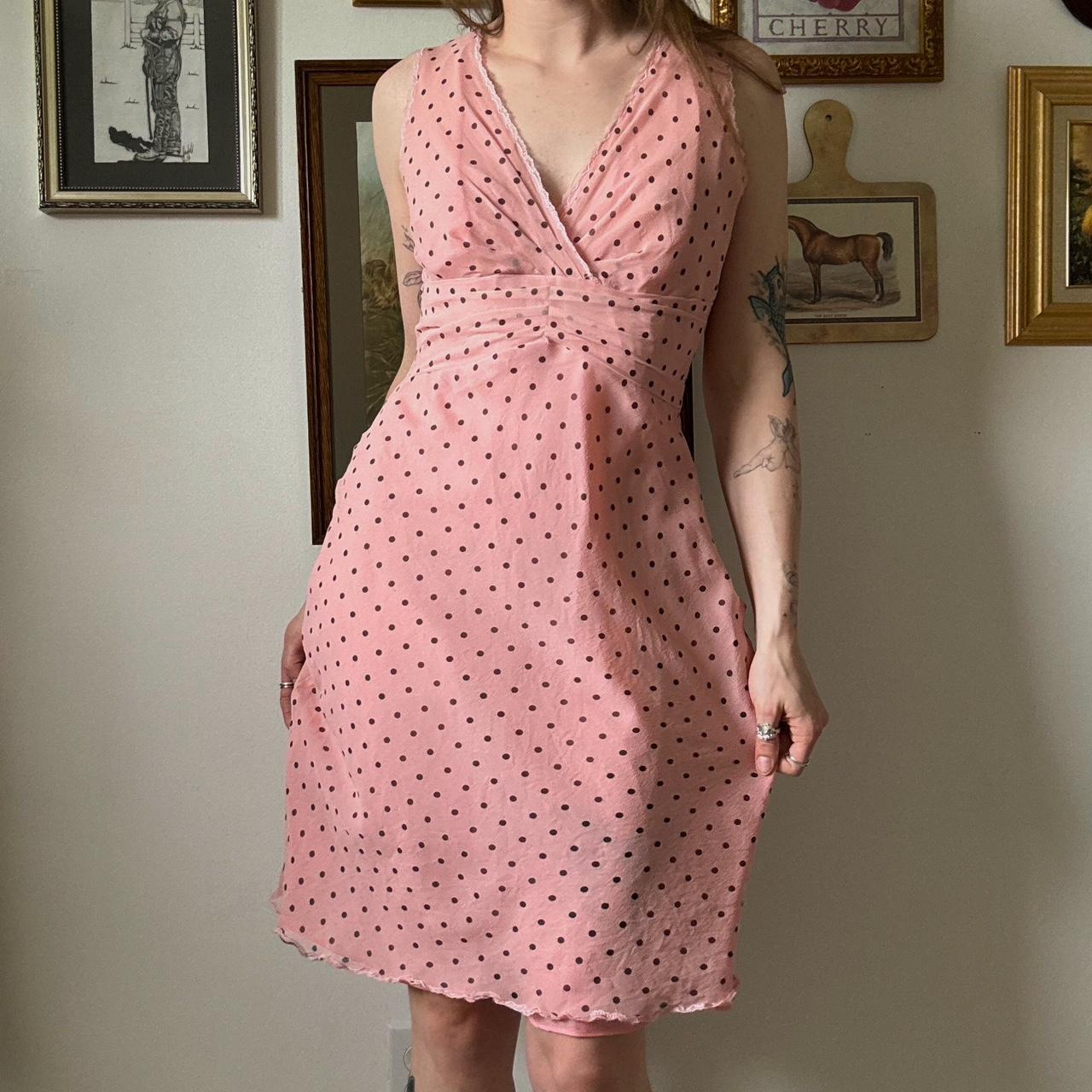 Pink polkadot dress (4)