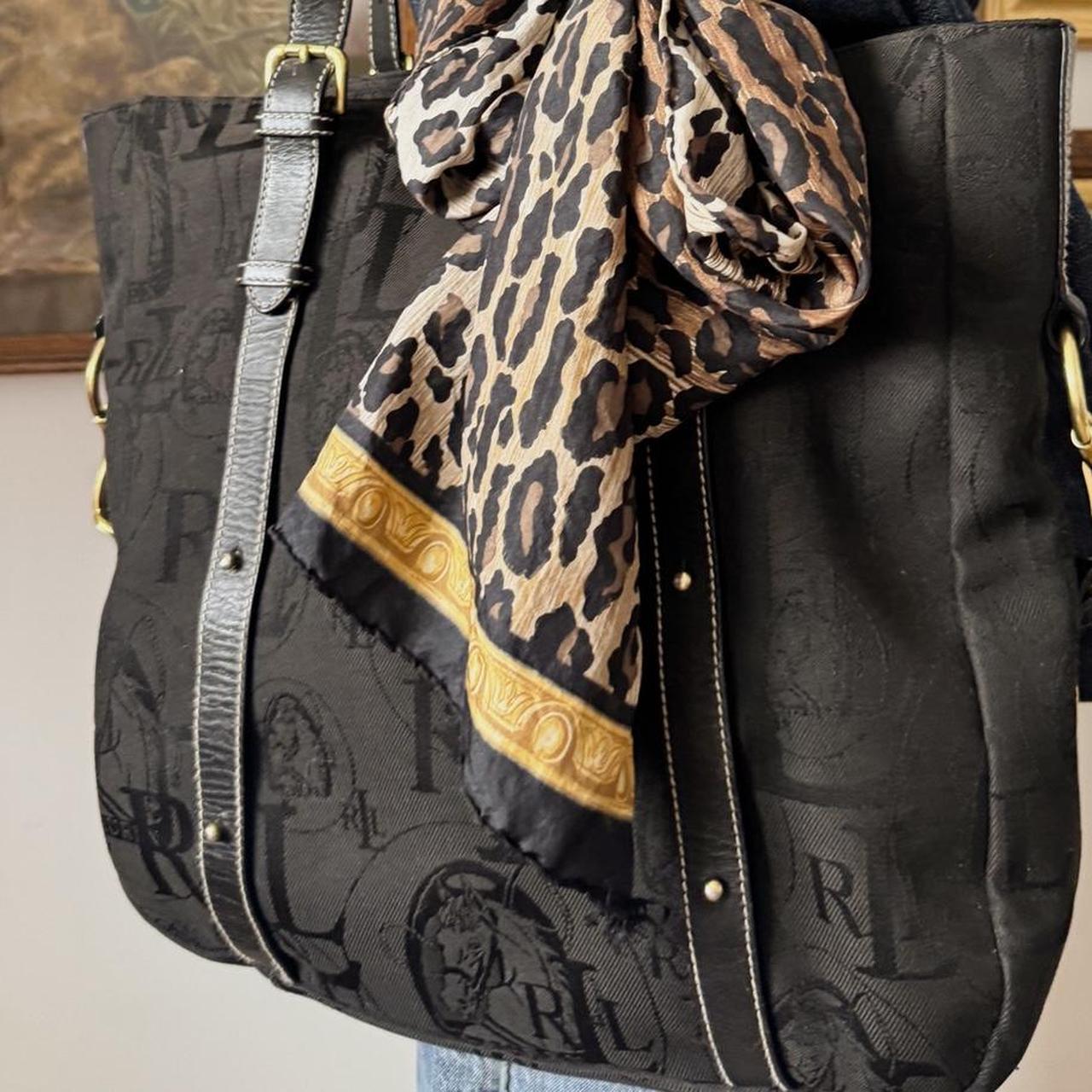 Black Ralph Lauren canvas tote bag