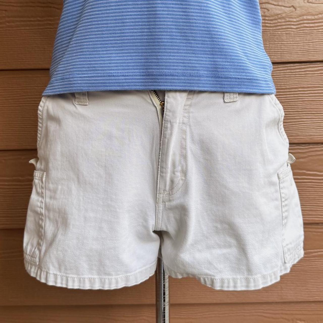 Cream cargo cotton shorts (S/M)