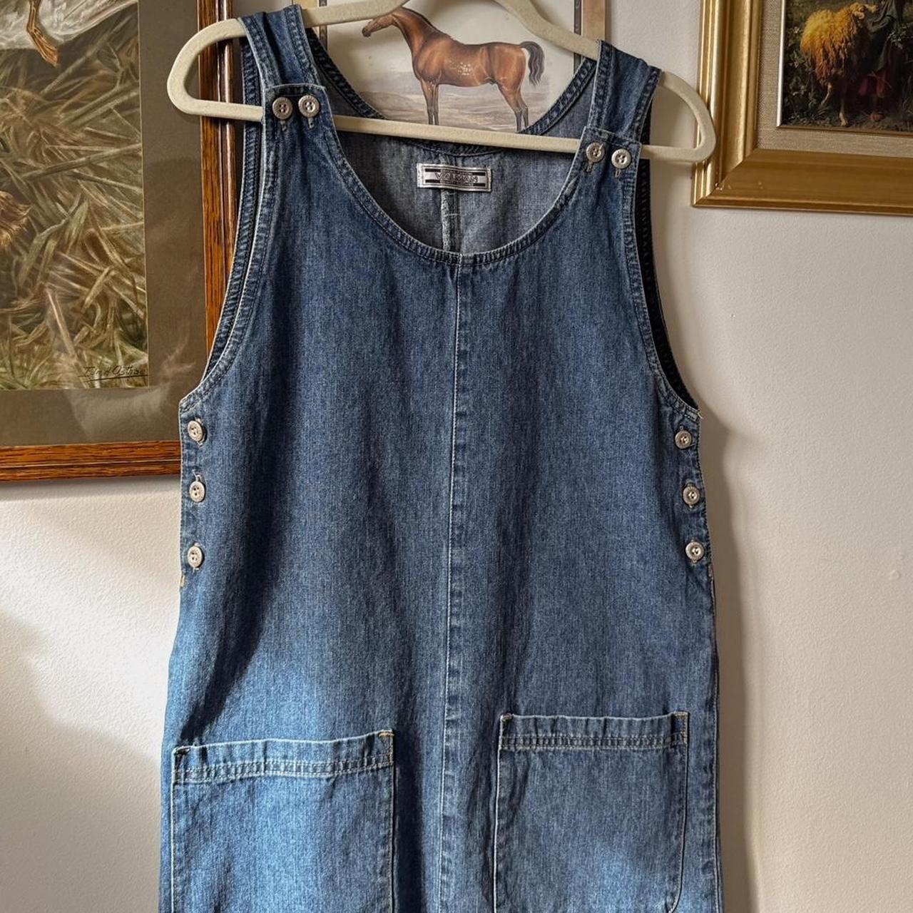 90s denim midi dress (S)