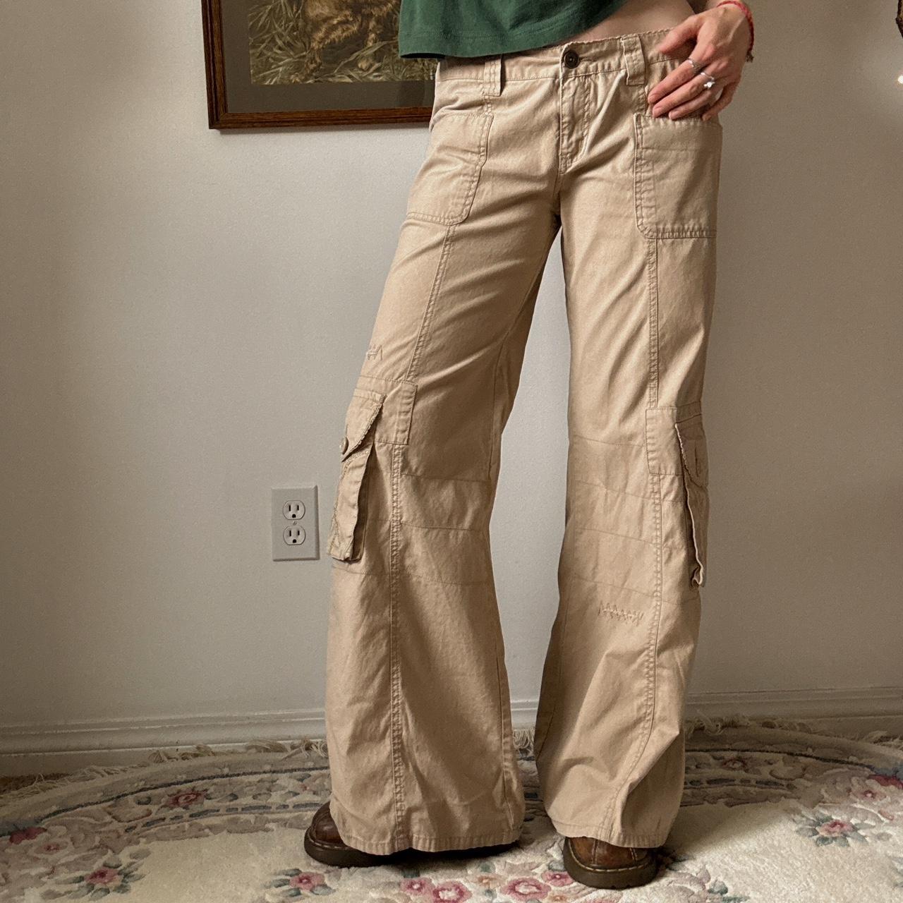 Y2K flare cargo pants (M)