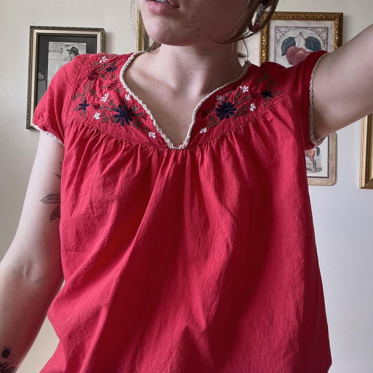 Red cottage blouse (S)