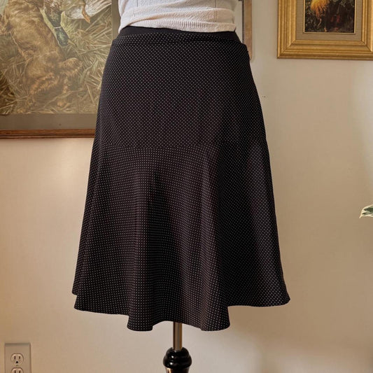 Y2K polka dot midi skirt (S)