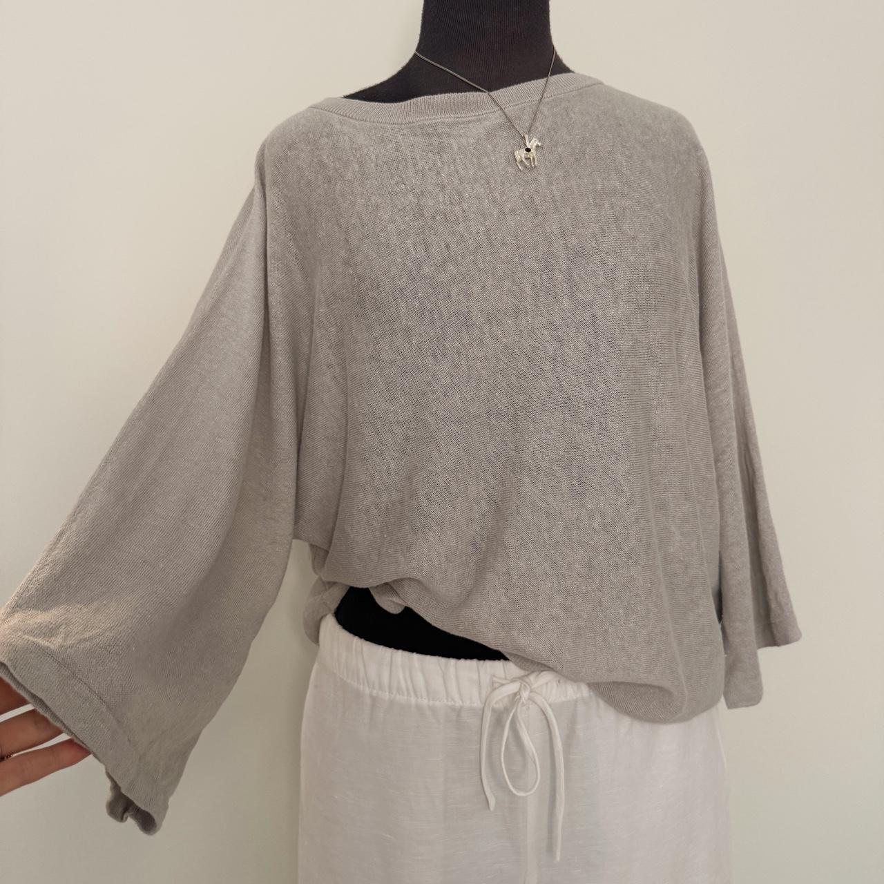 Grey linen angelic top (S/M)