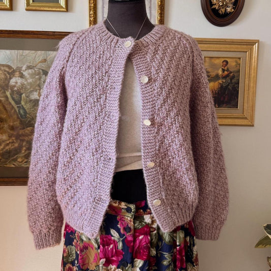 Lilac knit cardigan (S)