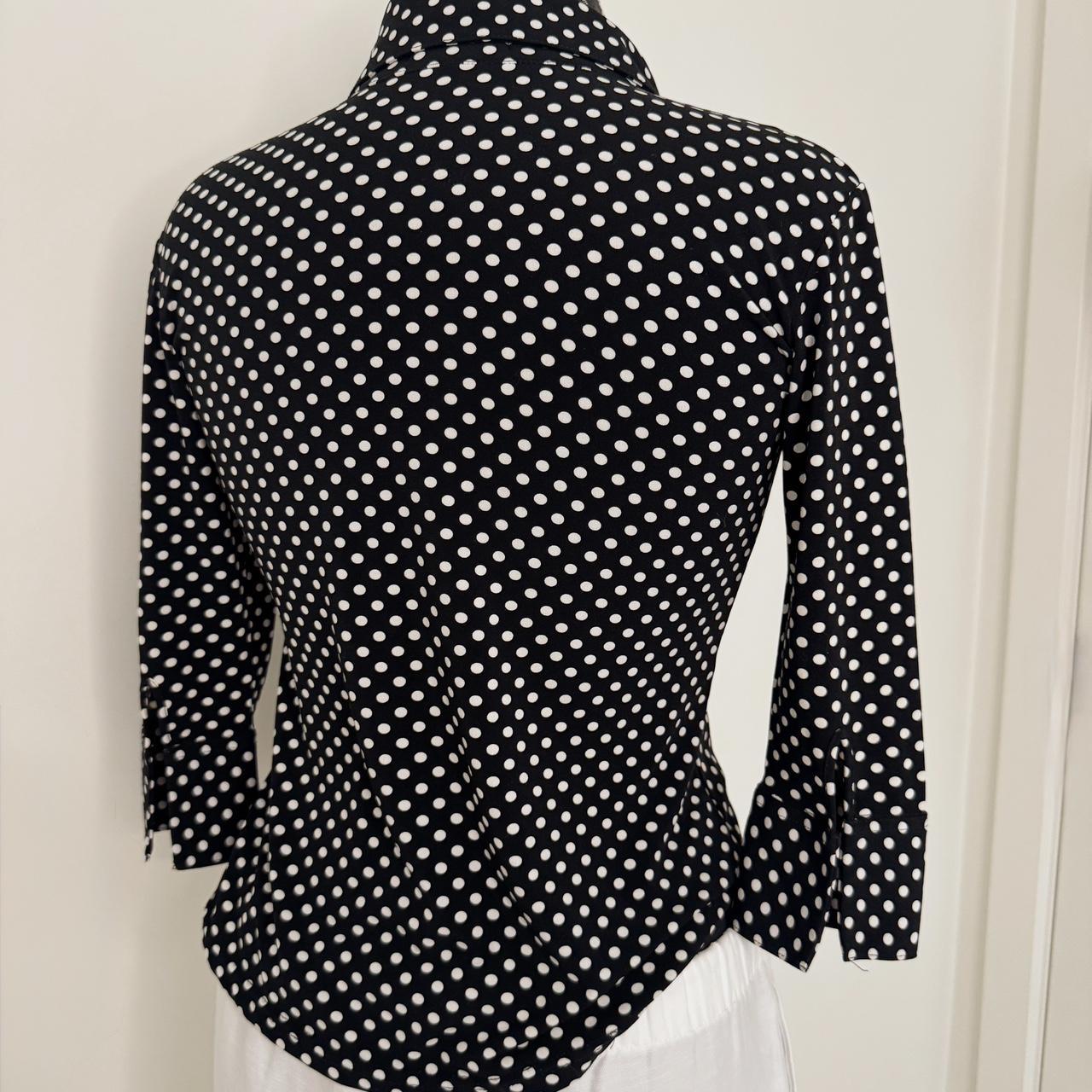 Polka dot 3/4 sleeve top (M)
